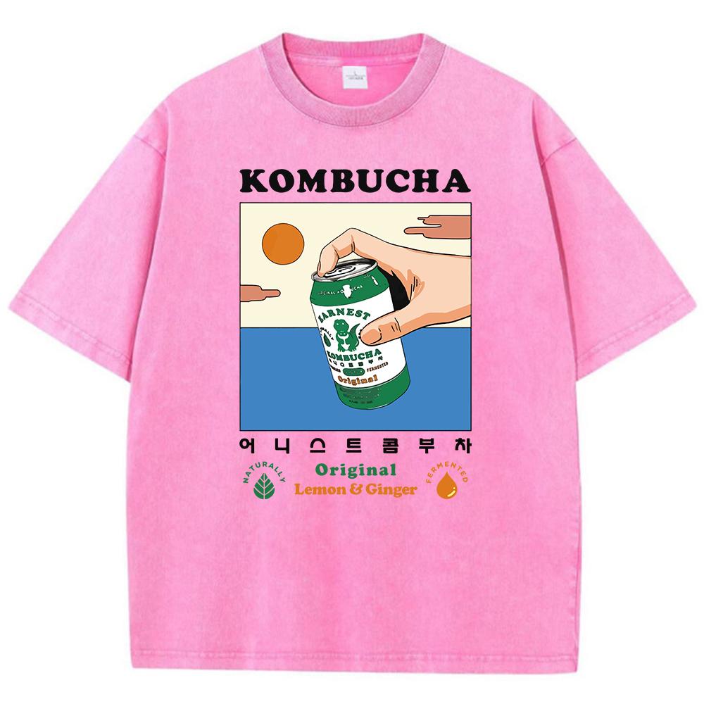 

Kombucha Оригинальные постеры Печать мужские футболки Хлопковые уличные футболки для активного отдыха Популярная футболка Одежда для отдыха Смешные короткие рукава XL