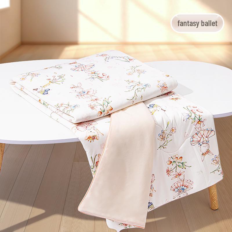 Children s Cool-Touch Knitted Summer Blanket – Washable Baby Comfort Quilt for Kindergarten 120x150 cm