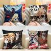 Aangels Of Deaths Anime Cushion Cover Natural Linen Organic Fabric DoubleSided Printing Room Sofa Decor Pillow Case