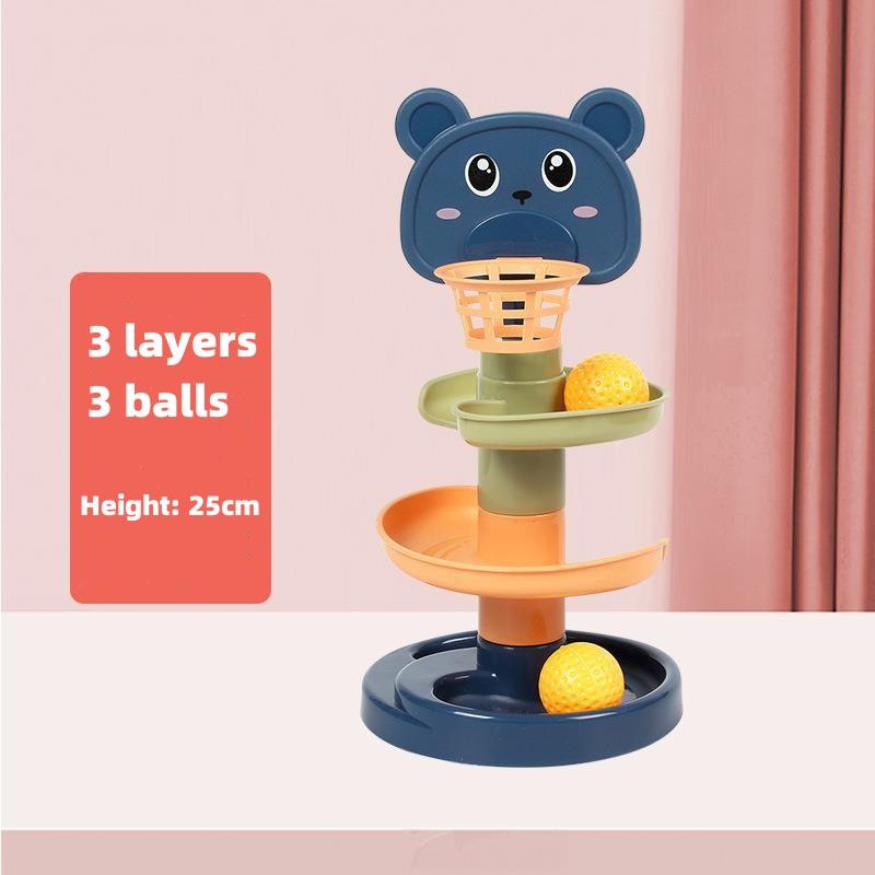 Creative Rotating Track Rolling Children's Baby Educational Toys Spinning Sliding Ball Tower Stacking