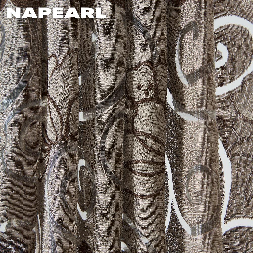 1PC NAPEARL European Style Light Luxury Retro Jacquard Valance Bead Border Curtain Head for Bedroom Living Room Window Decoration Home Decor