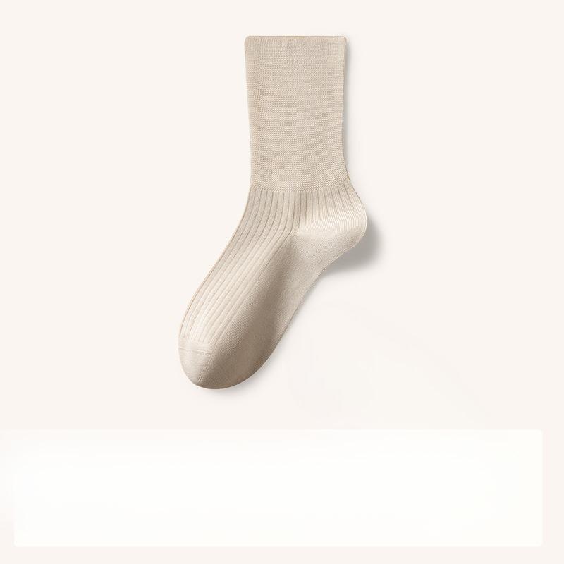 Mulberry Silk Women's Mid-calf Socks, Thickened Autumn and Winter Pile Socks, Loose Boneless Sleeping Socks, Postpartum Socks