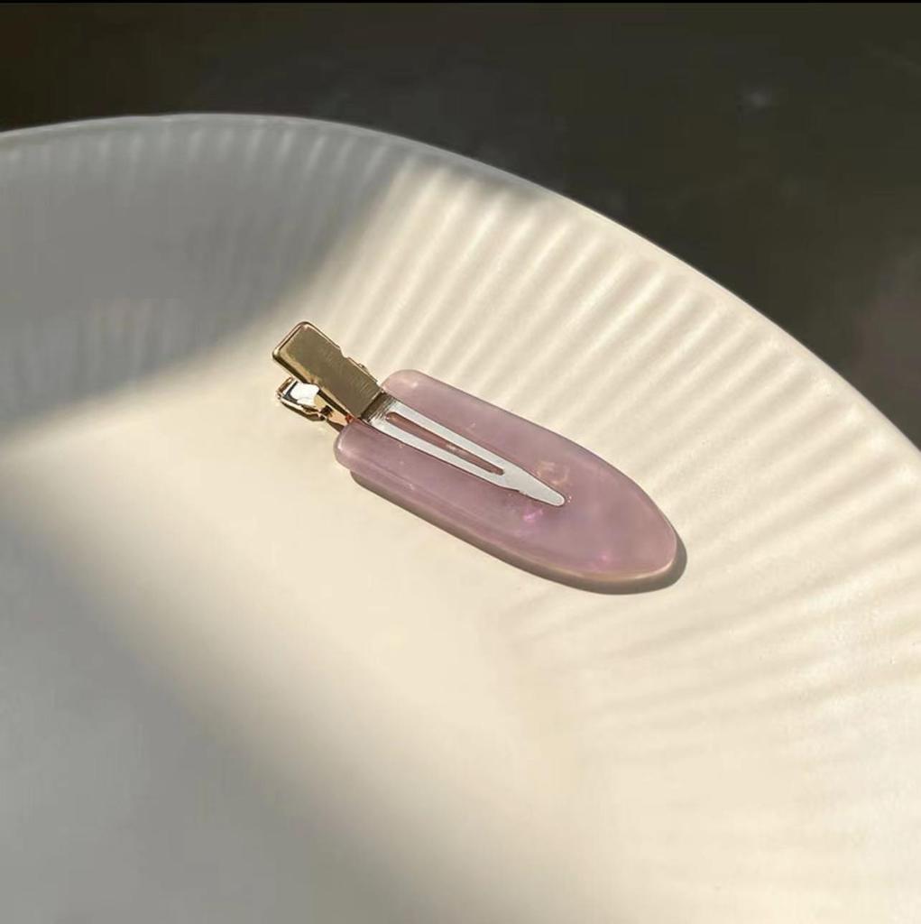 Korean Acetate Iridescent Seamless Hair Clip for Women - Duckbill Flyaway Styling Hairpin