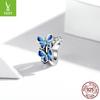 S925 Silver Blue Butterfly Beads - Romantic Spring DIY Accessory SCC1731