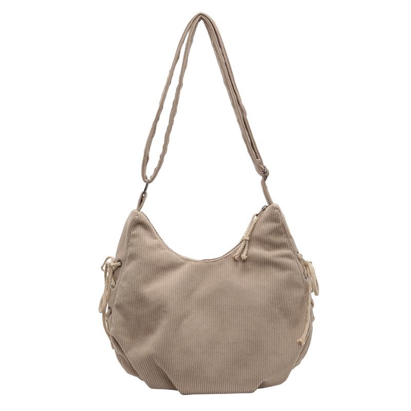 

Легкая бархатная простая сумка-мессенджер женская большой вместимости для отдыха и прогулок, модная студенческая портативная сумка через плечо one size fits all хаки