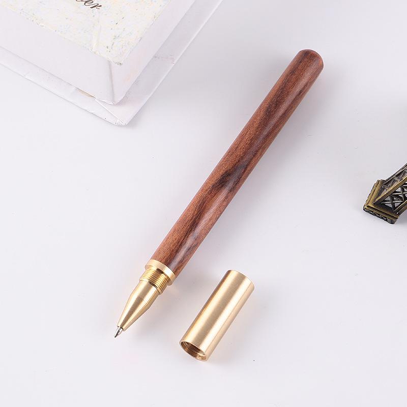 Rosewood Ebony Brass Signature Ballpoint Pen - Eco-Friendly Brass and Rosewood Design розовый лес