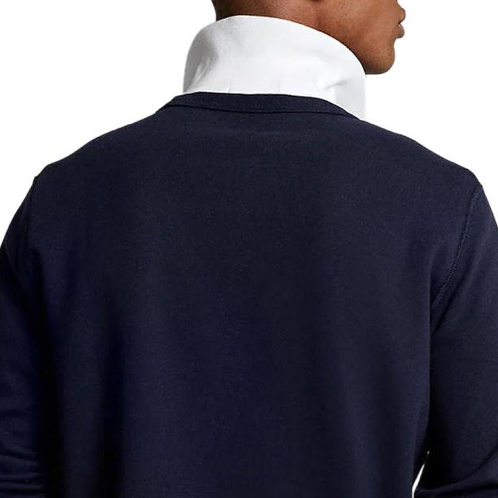 Sudadera de forro polar con cuello redondo y logo de caballo pequeño bordado Polo Ralph Lauren para hombre Azul Marino MNPOKNI16820467-400