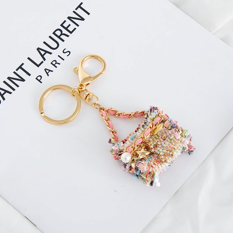 Chaveiro de Metal para Bolsa de Luxo Formato de Bolsa de Couro Feminino Charme de Alta Qualidade Decoração Suporta um Selo Bolsa de Couro Leopardo