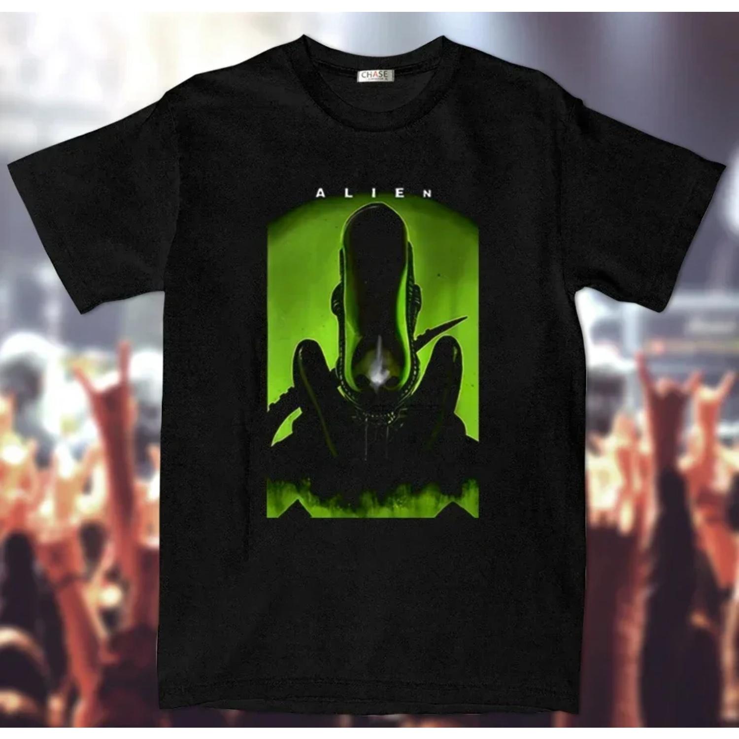

Alien Movie Xenomorph T Shirt Men Pure Cotton Amazing S-4xl Unisex Summer Tees, graphic t shirts XXXXXL чорний