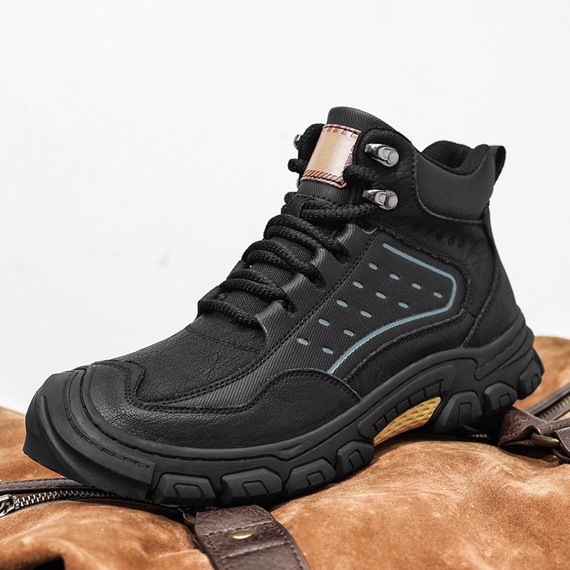 Genuine Leather Men Shoes Sneakers Waterproof Outdoor Men Boots Comfortable Men Walking Hiking Shoes