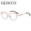 Fashion Cat Eye Reading Glasses Women Thin Metal Frame Rose Gold Prescription Eyewear Custom Made Optical
