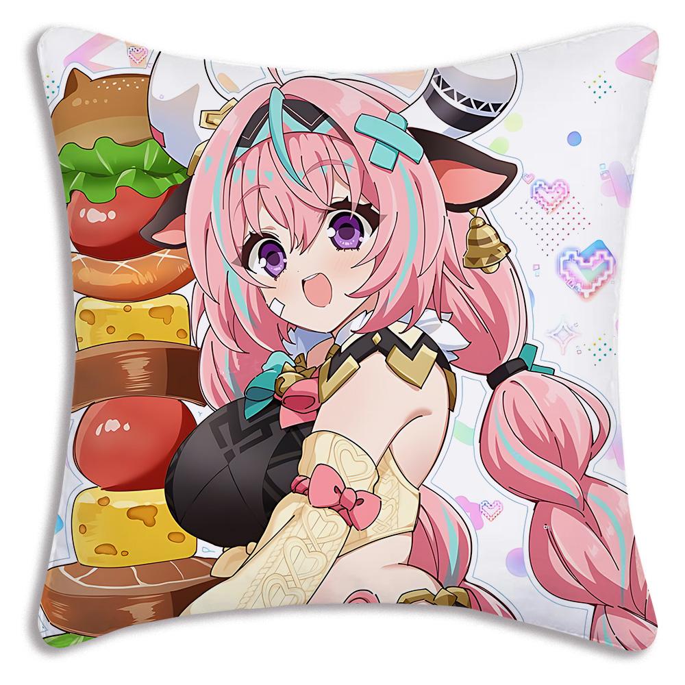 Hot Anime Genshin For V-Varesa Pillow Covers Cartoon Sofa Decorative Home Double-sided Printing Short Plush Cute Cushion Cover