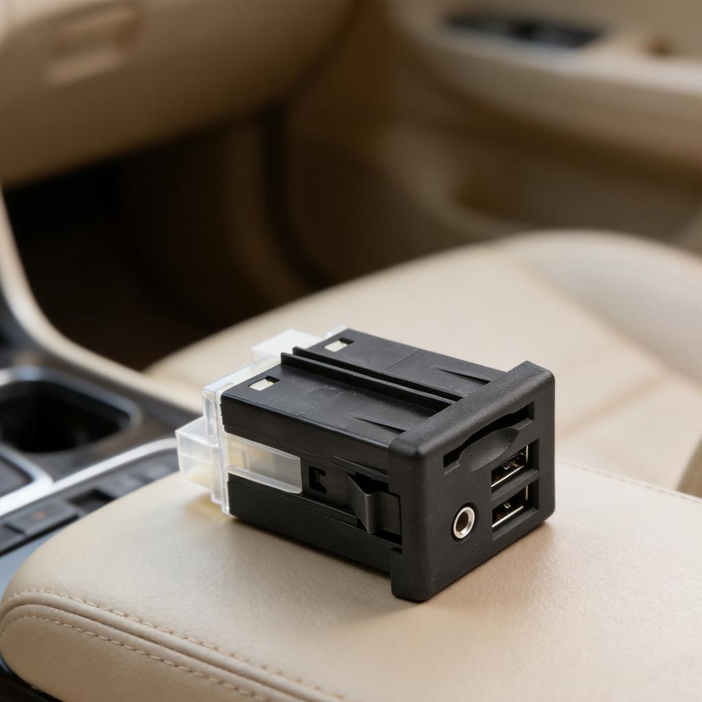 Vehicle Interior Upgrade Size As Shown In The Picture Dual USB Card Slots Audio Accessory Panel Non-universal Fit