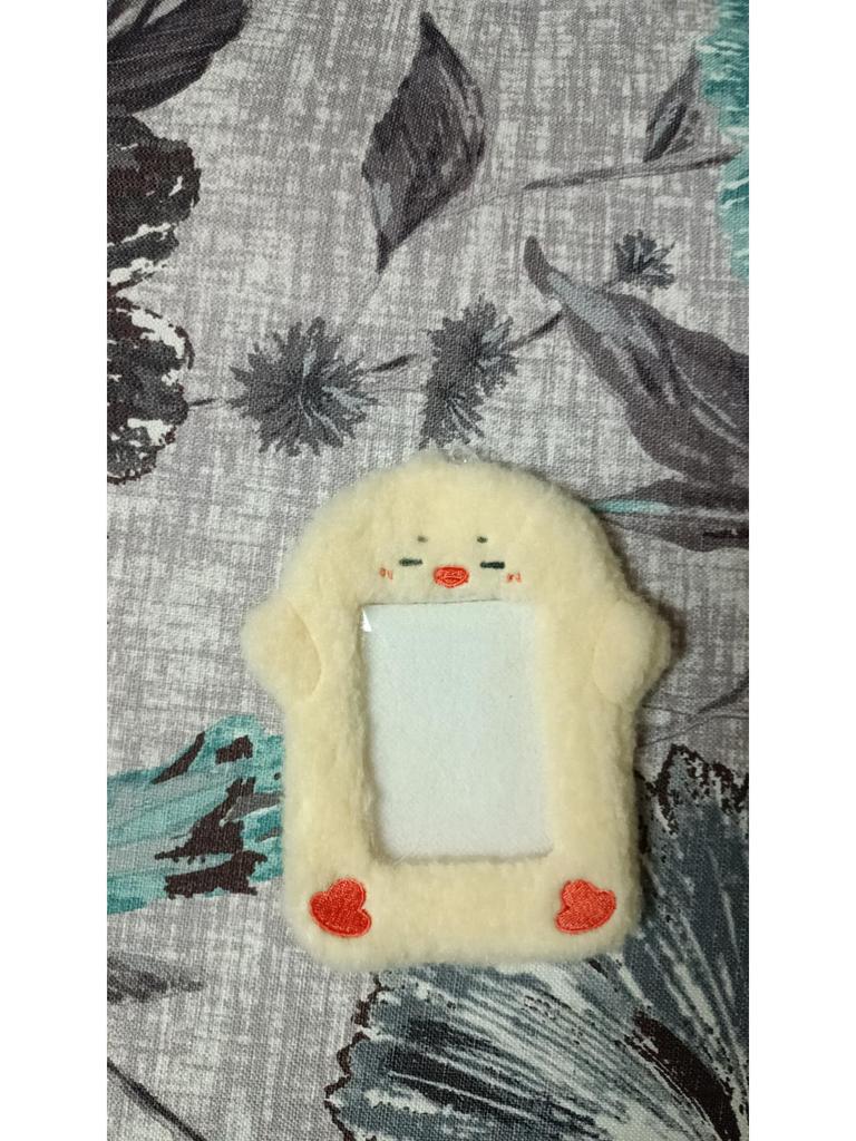 Chaveiro de Mochila de Pelúcia de Animal Fofo e Porta-Cartões - Pingente de 3 Polegadas para Fotos e Cartões
