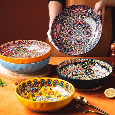 Duża Misa Miska Naczynia Miska na Gotowaną Rybę Ceramiczna Kapusta Kiszona Ryba Duża Miska Miska na Zupę Domowa Miska na Zupę