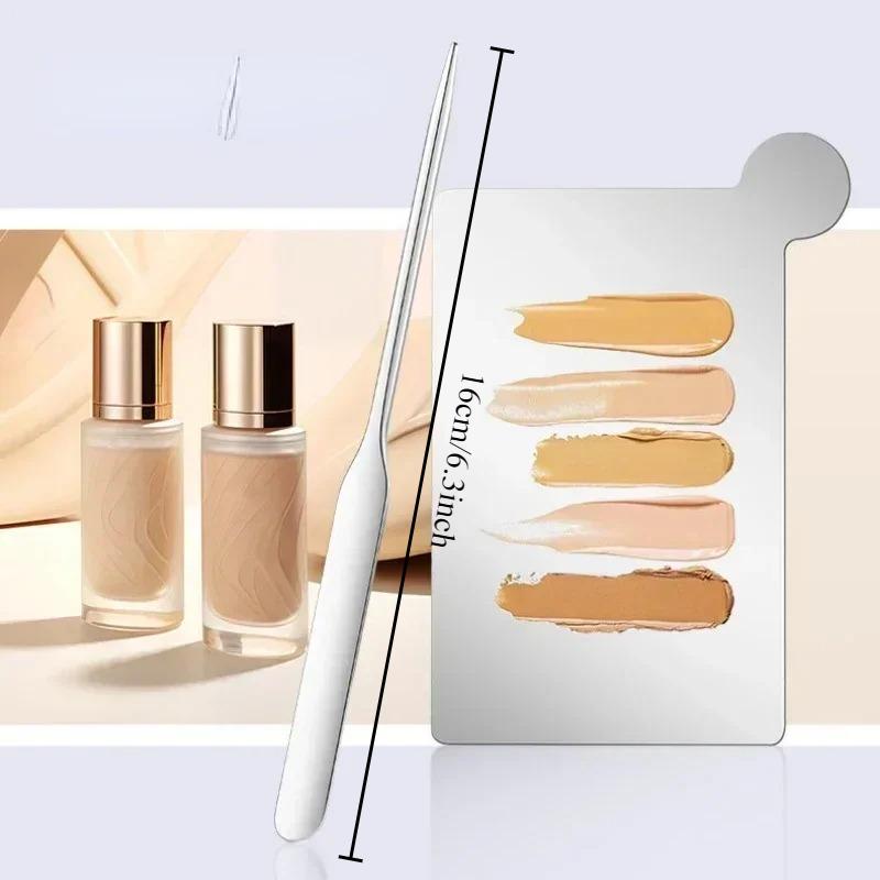 Foundation Shovel Color Bar Stainless Steel Liquid Foundation Scraper Double-headed Foundation Mask Scraping Board Cosmetic Tool