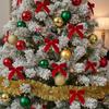 Luxurious Velvety Bowknot Knot Ornament Velvety Holiday Decors For Christmas Tree Holiday Homes Party Decorations