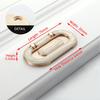 KAK Zinc Alloy Cabinet Knobs and Handles Tatami Hidden Door Handles Kitchen Handles Black Drawer Knobs Furniture Handle Hardware