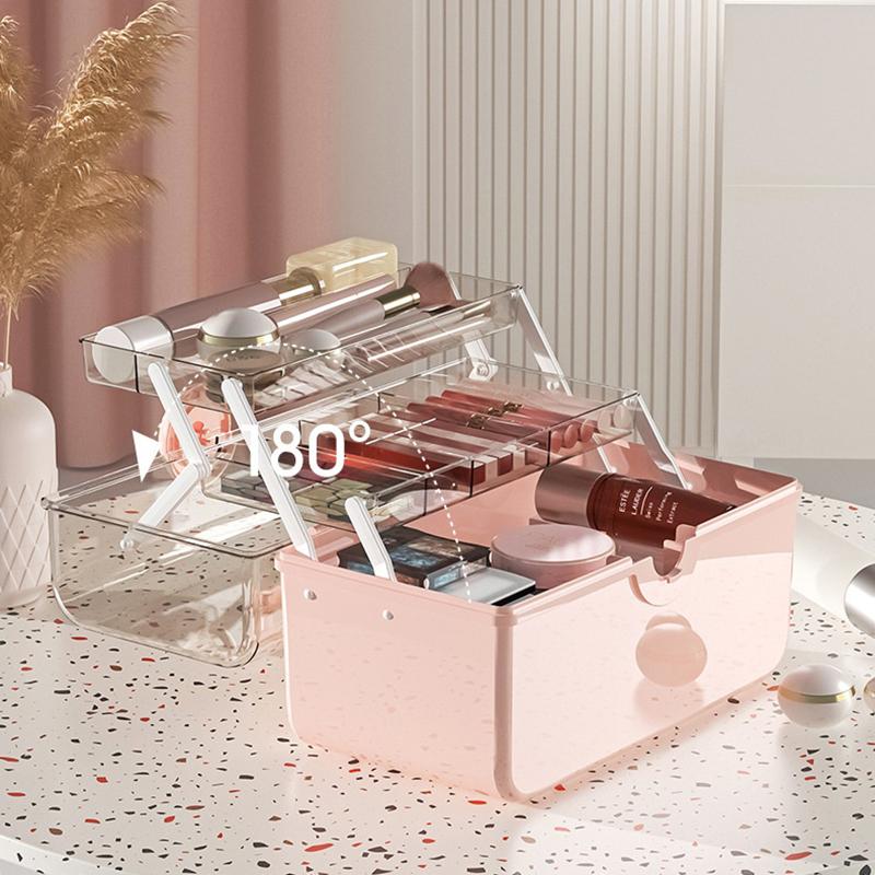 Cosmetics Storage Box Dust-proof Skin Care Products Lipstick Storage Box Makeup Brush Nail Art Toolbox