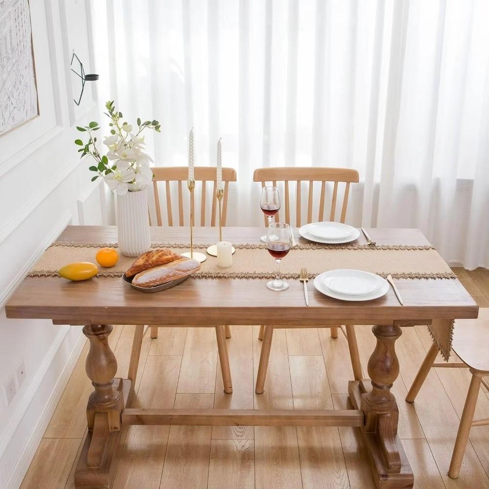 Woven Texture Jute Table Runner Jute Machine Wash or Brush New Burlap Table Runner Wedding Party