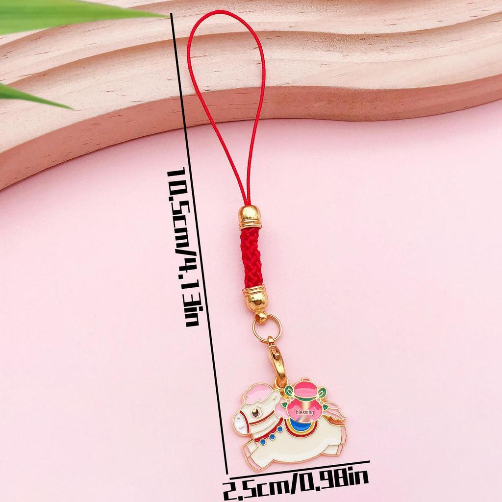 Auspicious Lantern Keychain: New Year Wealth & Peace Blessing, Chinese Style Spring Festival Gift