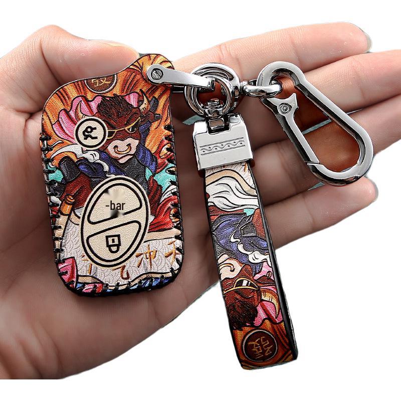 BYD Song Pro Key Case for Tang, Song Max, Qin Pro, Tang 2nd Gen DM New Energy Cars - National Tide Design Key Bag