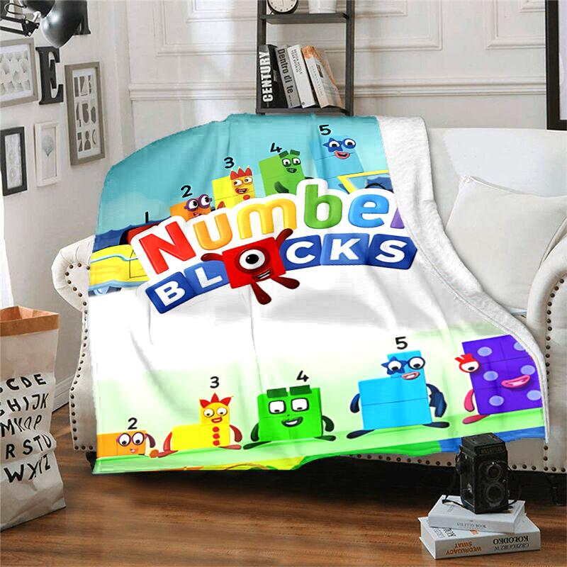 1pc Blanket Numberblocks3 Print Design, Lightweight Blanket for Sofa, Bed- Soft &Warm, Gift for All Seasons like Christmas, Halloween