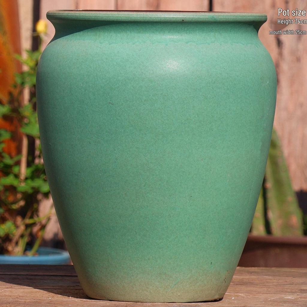 Extra Large Ceramic Pottery Flower Pot for Indoor Green Plants, Coarse Pot Ideal for Monstera and Other Large Plants