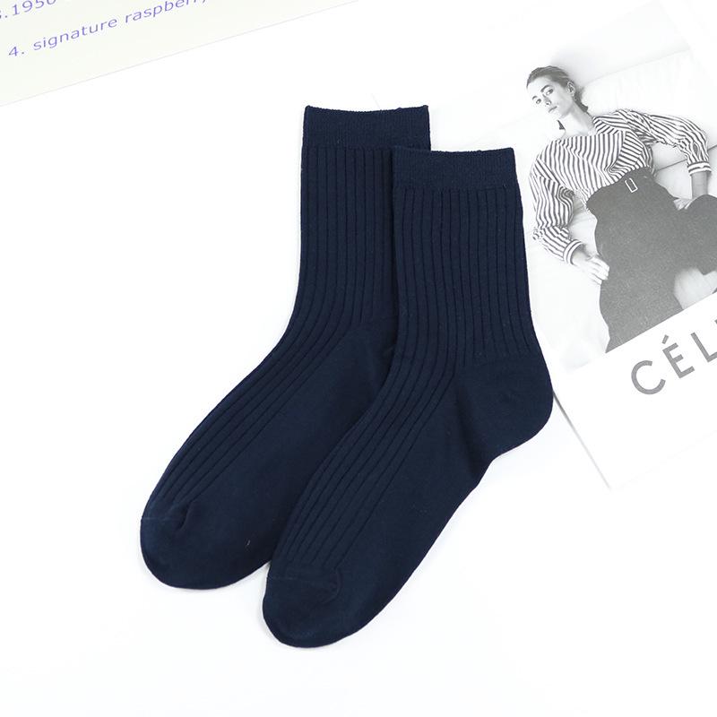 Men's Combed Cotton Socks - Sweat-Absorbing, Breathable, Long Tube, Thickened, Business Style