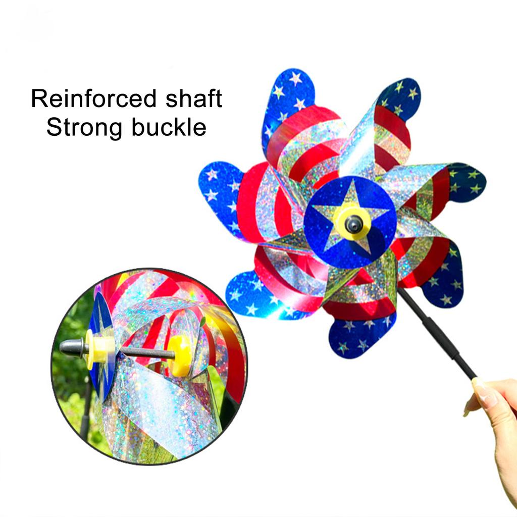 Silver Bird Repelling Windmill Color 7 Pieces of Windmill Balcony Farm Decoration Windmill