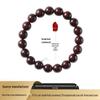 Golden Star Red Sandalwood Bracelet - 108 Beads, Unisex Buddhist Design