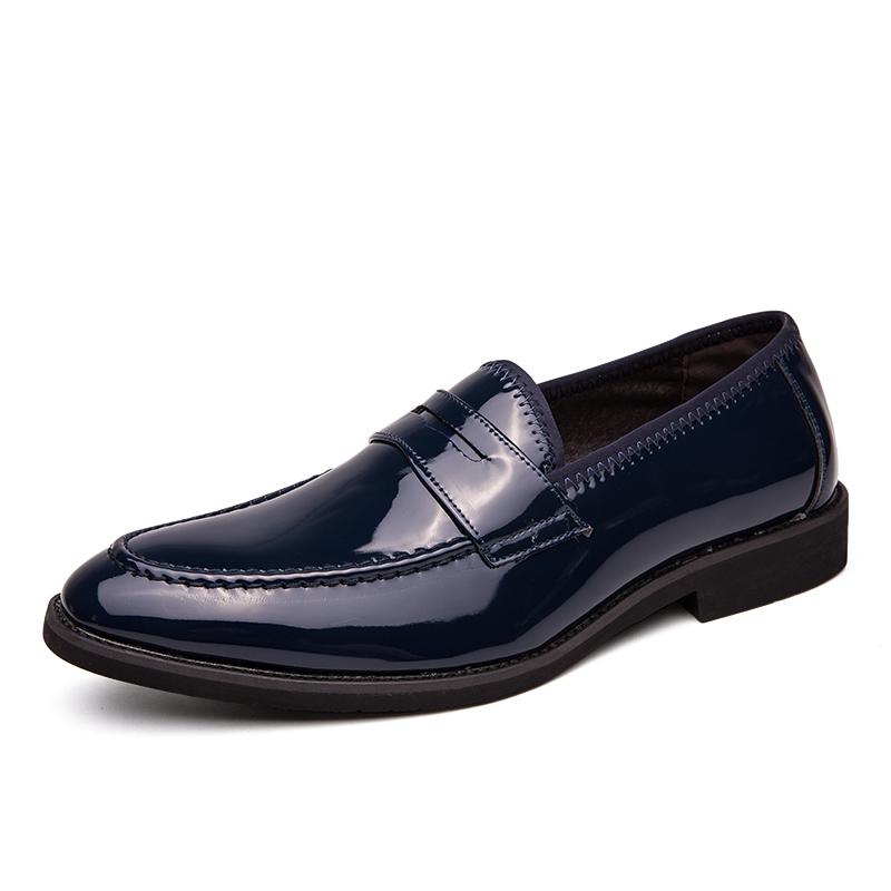 Fashion Lacquer Leather Men's Loafers Versatile Fashion Designer Style Wedding Party Outdoor Leisure Business Men's Shoes Plus Size 48