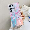 Electroplated Laser Flower Pearl Bracelet S24Ultra Mobile Phone Case Suitable for Samsung A16 Women's New S25U
