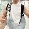 Travel Neck Pillow Stuffable with Clothes Pillow Case with Zipper Fillable Storage Bag Neck Pillow with Adjustable Strap for Airplane