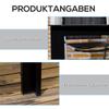 Outdoor Dining Table for 6, Aluminium Rectangular Garden Table with Tempered Glass Tabletop for Yard, Patio, Black