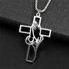 Men's Prayer Cross Pendant Necklace Religious Gift Jewelry Accessory for Men