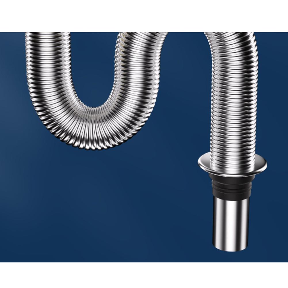 100 Cm Length Flexible Pipe Hose Stainless Steel Sink Drain