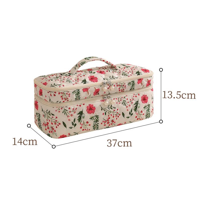 Bolsa de Almacenamiento para Secador de Pelo de Doble Capa Portátil Gran Capacidad a Prueba de Polvo Neceser para Rizador de Pelo con Asa Estuche de Transporte para Viajes