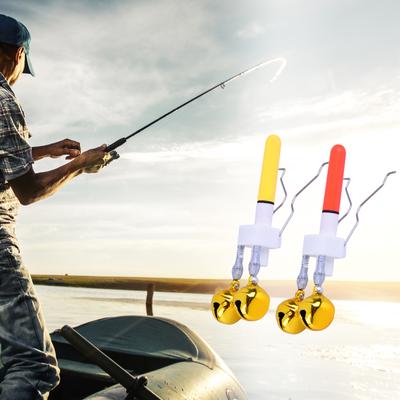 Segnalatore di abboccata per la pesca, canna da pesca notturna, esche per abboccata, campanelli da pesca con clip e luce LED, facile da usare