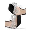 Summer New Fashion Sexy Comfortable Banquet Casual Rhinestone PVC Elegant High Heels Bow Women's Slippers