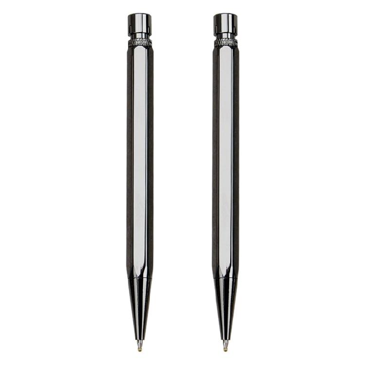 2Pcs Hexagonal Metal Ballpoint Pen Office Signing Pen for Office School 1.0mm Pen Tip Smooth to Write
