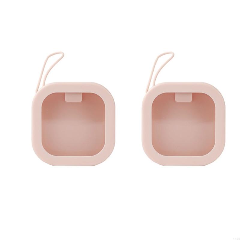 2Pcs Hair Tie Organizer Mini Storage Box Hair Clip Holder Portable Storage Container Cotton Swab Dispenser Organizer