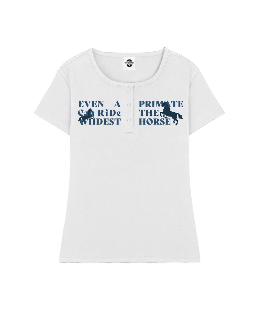PRIMATE Hoof U-Neck Slim Fit Button T-Shirt 3 Colors