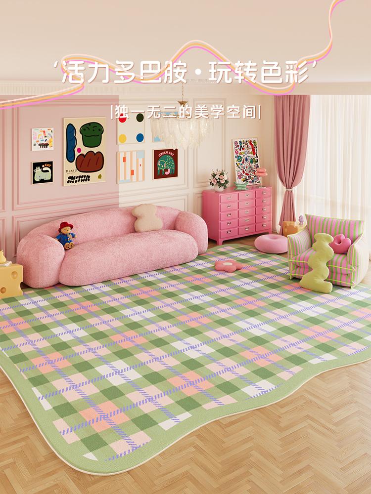 Dopamine Color Bedroom Decor Pink Carpet Large Area Carpets for Living Room Fluffy Soft Children's Mat Thick Plush Cloakroom Rug