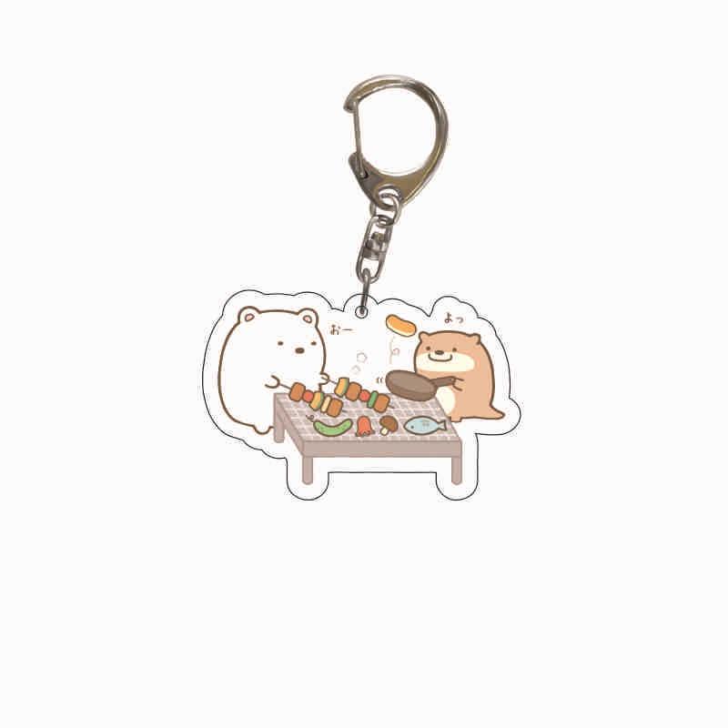 Acrylic Keychain: Japanese San-X Corner Creatures Anime Pendant for Backpack