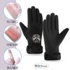 Gloves Women's Fleece Thickened Warm Electric Vehicle Windproof German Fleece Spring and Autumn Winter Riding Cold Driving Cycling