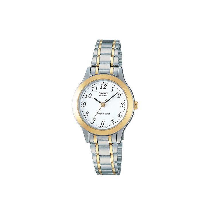 CASIO DRESS Quartz Movement Stainless Steel Strap Watch Women s Watch White Dial LTP-1128G-7B