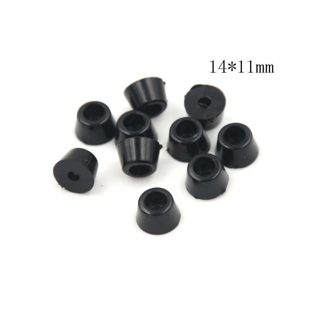 10 stuks zwarte rubberen ronde kast instrument koffer voeten voet ronde bumpers pads