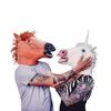 Unicorn Halloween Horse Head Mask Latex Headgear  Horror Costume Props Dance