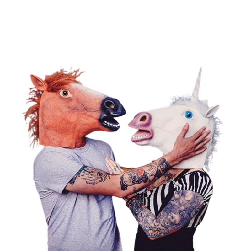 Unicorn Halloween Horse Head Mask Latex Headgear  Horror Costume Props Dance